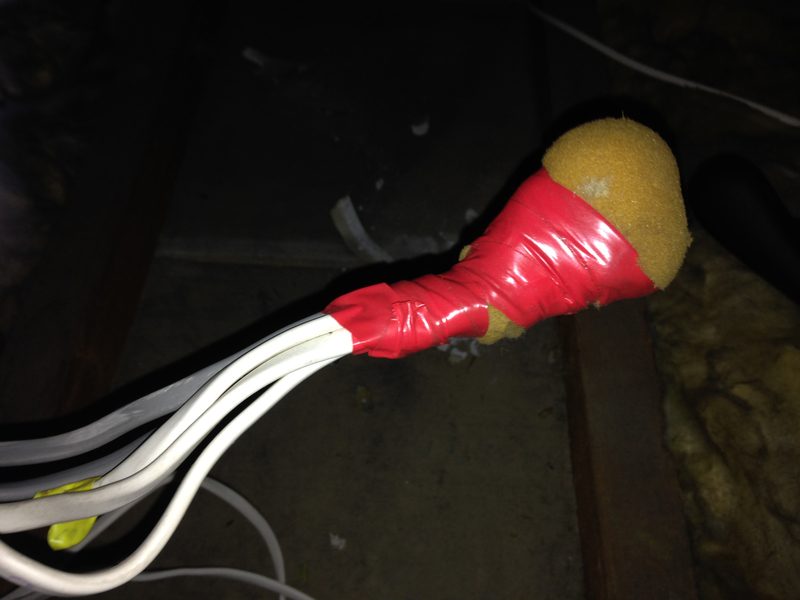 A taped joint — sometimes only the worst circuits need replacing